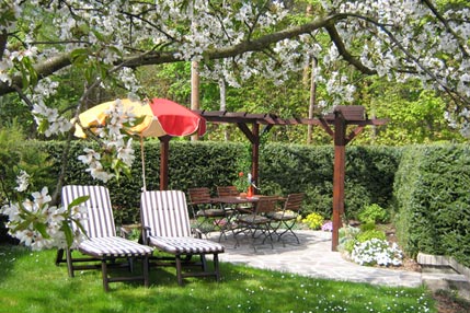 Gartenterrasse - Ferienwohnung Seidel in Gohrisch / Schsische Schweiz